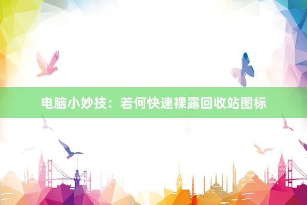 电脑小妙技：若何快速裸露回收站图标